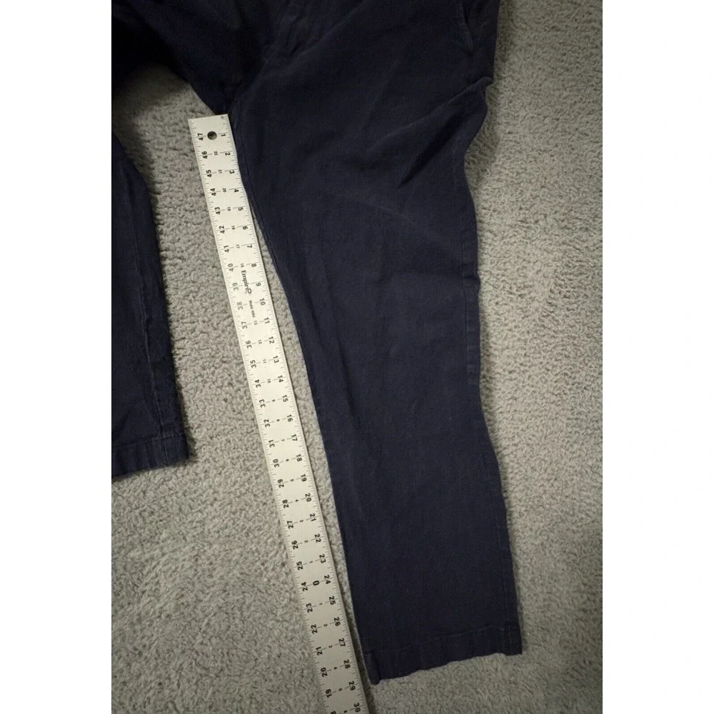 J. CREW Sutton Chino Pants Mens 38‎ Navy Blue Flat Front Dress Slacks Trousers